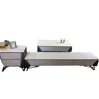 Wholesale Italian minimalist modern small apartment Nordic living room lacquering rock board TV cabinet coffee table combination set