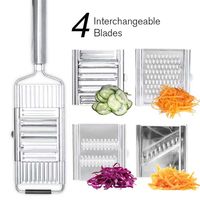 Wholesale Shredder Cutter Stainless Steel Portable Manual Vegetable Slicer Easy Clean Grater With Handle Multi Purpose Home Kitchen Tool