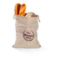 Wholesale bunched bread Storage Bags Linen bread bag reusable French baguette drawstring bag Home Storage B3