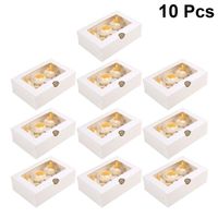 Wholesale Gift Wrap White Card Paper Packing Boxes Cupcake Containers Eco Friendly Baking Muffin Small Inserts Cake Holder Cookie Box