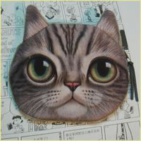 Wholesale ISKYBOB D Cute Cat Face Printing Zipper Coin Purse Women Cartoon Cat Children Coin Wallet Ladies Makeup Storage Bag