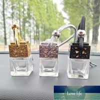 Wholesale Storage Bottles Jars Car Air Freshener Hanging Glass Bottle For Essential Oils Perfume Crystal Car styling Auto Ornament Pendant1 Factory price expert design