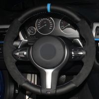 Wholesale Car Steering Wheel Cover DIY Black Genuine Leather Suede For BMW F87 M2 F80 M3 F82 M4 M5 F12 F13 M6 F85 X5 M F86 X6 M F33 F30 M
