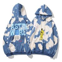 Wholesale Travis Hoodies Astroworld Street Fashion Design letter tie dye Loose Men s and Women s Terry Sweater for autumn winter Trendy Sweatshirts