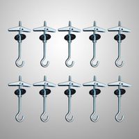 Wholesale Hooks Rails KG Carbon Steel Plasterboard Ceiling Wall Spring Toggle Hook Bolts Hanger Fixing Anchors