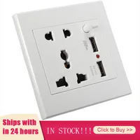 Wholesale Smart Power Plugs Fast Delivery Universal V Wall Electronic Socket Eu Standard Outlet With Dual Home Usb Plug Charger