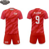 Wholesale Personalized Design Soccer Uniforms For Club Football Kits Jerseys Uniforme Futebol Red Blue Make Your Team Colors