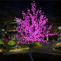 Wholesale Christmas Decorations Meters Feet High Outdoor Artificial Tree LED Cherry Lights Curved Trunks