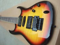 Wholesale A new custom version of the dual vibrato electric guitar with an ultra thin amber body
