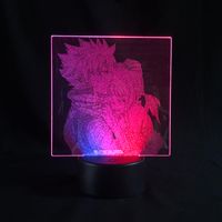 Wholesale Galaxy Night Light RGB Color Atmosphere LED D Picture Lamp Natsu Lucy Figure Acryic Nightlight Fairy Tail Cool Birthday Gift