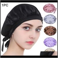 Wholesale Shower Caps Women Natural Silk Night Cap Adjustable Lightweight Breathable Sleeping Head Cover Soft Hair Laceup Size Ezz78 Jmrrx