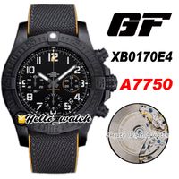 Wholesale GF mm XB0170E4 Watches ETA A7750 Automatic Chronograph Volcano Special Polymer Mens Watch PVD Black Dial Nylon Leather Strap HWBE Hello_Watch