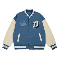 Wholesale Men s Jackets Baseball Varsity Jacket Men UK Streetwear Color Block Vintage Coat Unisex Thick Fleece Bomber