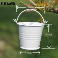 Wholesale KATE FAVORS Metal Mini Bucket Colored Wedding Party Favour Box Gift Pails Candy Box Y0712