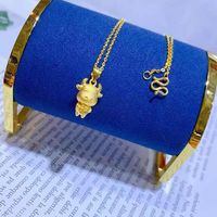 Wholesale Charms Lucky Year Of Commemorative Coin Ox Gold Necklace Pendant Creative Gifts