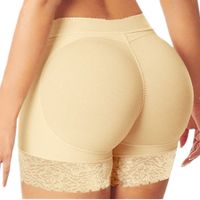 Wholesale Fake ass padded female lace side boxer pants anti slip light hip lifting underwear