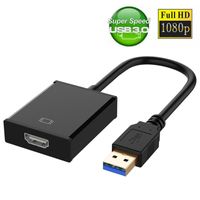 Wholesale HD P USB to HDMI Adapter External Graphics Card Audio Video Converter Cable Support Windows XP Vista Win7 Gold Plated colors in stock