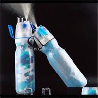 Wholesale Bottles Cages Ml In Bicycle Drinking Spraying Bottle Summer Cooling Outdoor Camping Gym Sports Double Layer Sip And Mist Spray Water Qu968
