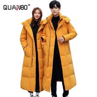 Wholesale Coed Winter Cold resistant Down Jacket High Quality Men s Women X LongWinter Warm Fashion Brand Red Parkas XL