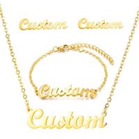 Wholesale Stainls Steel Anklets k Gold Nameplate Personalised Custom Name Necklace