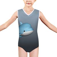Wholesale Skirts Summer Girls One piece Swimsuit Pattern Ocean Whale Dolphin Print Girl Bikini