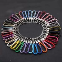 Wholesale Keychains Fashion Handmade Pu Leather Keychain Braided String Rope Metal Key Ring Woven Cord Chains Holder Diy Jewelry Aessories Drop Delive dd803