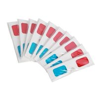 Wholesale Hot Universal Paper Glasses View Anaglyph Red Cyan Red Blue D Glass For Movie EF Video