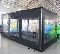 Wholesale High quality PVC Inflatable black Spray Paint Booth Tent For Car Care And Cleaning mobile shop cover with carbon filters