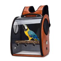 Wholesale Backpack Pet Parrot Bird Carrier Travel Bag Space Transparent Cover Breathable Outdoor