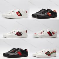 Wholesale 2021 Top Quality Bee white Casual Luxury Designers Shoes with tiger snake print Men Women Slides red bottom real Leather Sneakers size
