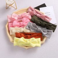 Wholesale Solid Pastel Color Hair Bow Headband Kids Toddler Turban Infant Knotbow Headband Children Girls Head Wear