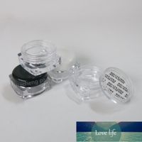 Wholesale bottle X g clear square Refillable PS cream jar black cosmetic container ML Transparent plastic sample
