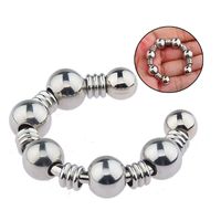 Wholesale Dick Cock Rings Penis Glans Cockring Chastity Beads Glans Delay Ejaculation Time Lasting Stainless Steel Metal Sex Toys For Men