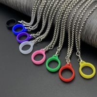 Wholesale Metal Necklace Lanyard with Silicone Ring for Disposable Vape Device Puff xxl E Cigarette Plus Bar Pods Vapes Pen