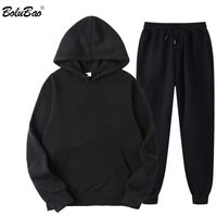 Wholesale BOLUBAO Spring Men Casual Sets Brand Men Solid Hoodie Pants Two Pieces Casual Tracksuit Sportswear Hoodies Set Suit Male