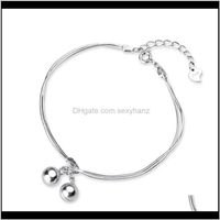 Wholesale Beaded Strands Bracelets Jewelrysimple Small Bell Elegant Lady Y Snake Bone Bracelet Drop Delivery Qite1