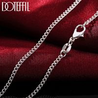 Wholesale yutong DOTEFFIL Sterling Silver Inch Side Chain mm Necklace For Women Man Fashion Wedding Charm Jewelry