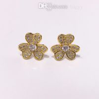 Wholesale Jewelry Stud Earrings designer love Earring Screw cleef earring Party Wedding Couple Gift Fashion van Luxury with box a1d