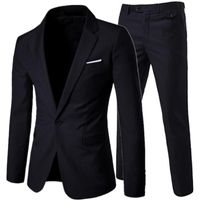 Wholesale Men s Suits Blazers Plus Size xl Men Bridal Gown Good Quality Business Casual Male Jas Peiece Set Pants Broek