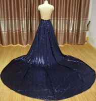 Wholesale Wedding Sashes Sequins Train Skirt Detachable Skirt Dress Bride Glitter Dress Accessories