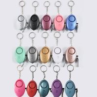 Wholesale 130db Egg Shape Self Defense Alarm Girl Women Security Protect Alert Personal Safety Scream Loud Keychain Alarms