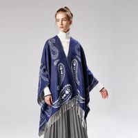 Wholesale Scarves Paisley Dolman Sleeve Coat Bohemian Elegant Casual Women Lady Winter Cape Pashmina Tassels Sweater Cardigan Poncho