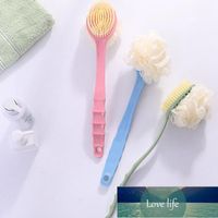Wholesale Portable Durable Silicone Bath Massage Soft Brush Two In One Long Handle Improve Circulation Shower Accessories