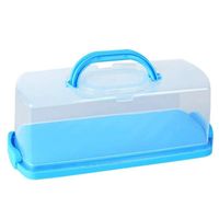 Wholesale Baking Moulds Portable Bread Box With Handle Loaf Cake Container Plastic Rectangular Food Storage Keeper Carrier Inch Translucent Dome For