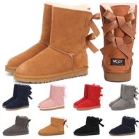 Wholesale high low women snow boots triple black chestnut brown navy blue red beige classic ankle short australian designer boot womens booties winter shoes size