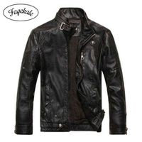Wholesale Factory direct sales men s motorcycle leather jacket European style leather jacket stand collar plus velvet men s leather jacket H1224