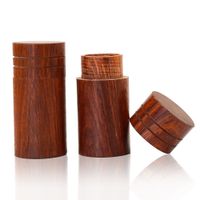 Wholesale TOPPUFF Rosewood Wooden Smoking Herbs Container Natural Fresh Wood Scent Airtight Stash Jar Seal Tobacco Herb Pocket Size