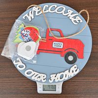 Wholesale Hooks Rails Christmas Welcome Door Sign With Replaceable Accessories Wooden Car Front Hanger For Home Garden Farmhouse Decor