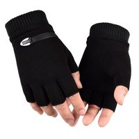 Wholesale Cycling Gloves Men Women Winter Outdoor Sport Climbing Fitness Plush Warm Glove Army Military Tactical Half Finger Driving Mitten B50