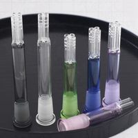 Wholesale Latest Colorful Pyrex Glass Handmade Smoking Bong Multiple Filter Down Stem Portable MM Female MM Male Bowl Container Waterpipe DownStem Holder DHL Free